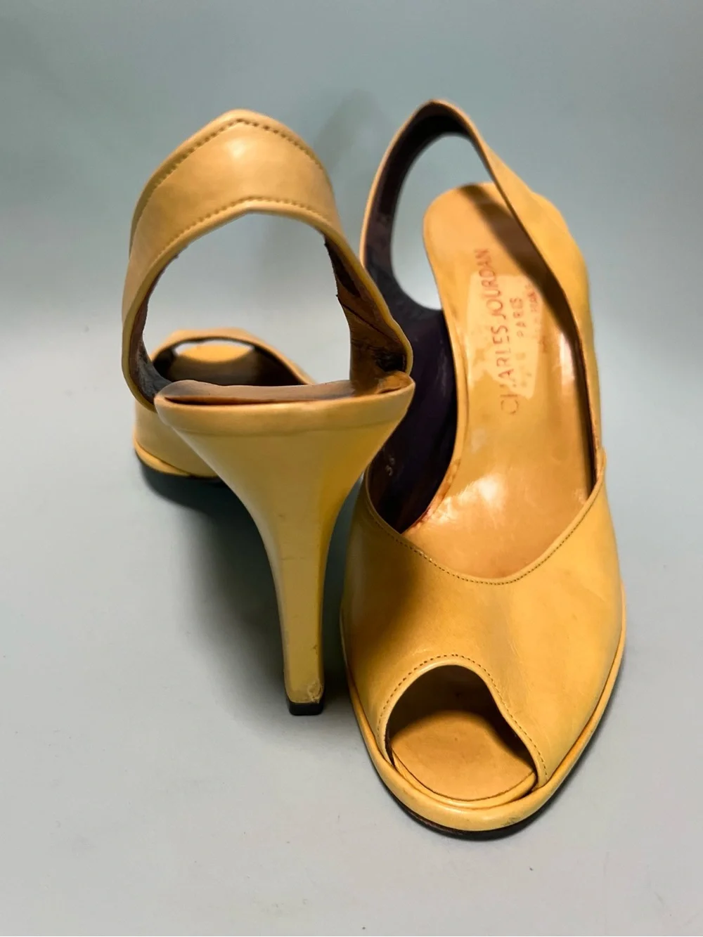 Vintage Charles Jourdan Peep Toe Heels